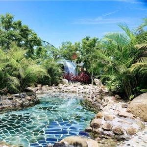 糖心森林氧吧温泉池自然环境